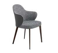 Angel Cerda Model Dark Grey Fabric & Leatherette Dining Chair Angel Cerda Dark Grey