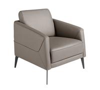 Angel Cerda Stylish Dark Grey Leather Armchair For Modern Interiors