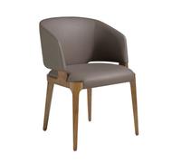 Angel Cerda Stylish Dark Mink Leatherette Dining Chair