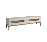 Angel Cerdá Grey and Walnut Wood TV Stand With Interior Lighting 3242