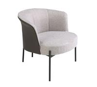 Angel Cerda Grey Fabric & Dark Grey Leatherette Armchair Angel Cerda Grey