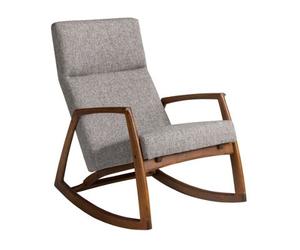 Angel Cerda Stylish Grey Fabric Rocking Chair For Modern Homes