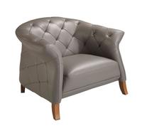Angel Cerda Stylish Grey Leather Armchair For Modern Living Rooms
