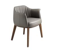 Angel Cerda Stylish Grey Leatherette Dining Chair