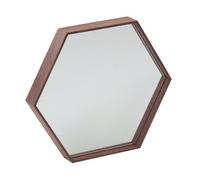 Angel Cerda Stylish Hexagonal Walnut Wall Mirror