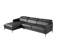 Angel Cerda Stylish Left Chaise Longue Sofa In Black Leather