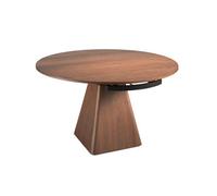 Angel Cerda Stylish Round Walnut Extending Dining Table For Modern Homes