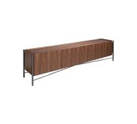 Angel Cerda Stylish Walnut And Dark Steel Tv Stand For Modern Living Rooms