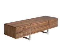 Angel Cerda Walnut TV Stand 180cm with Chrome Stainless Steel in Brown Angel Cerda Brown