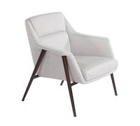 Angel Cerda Stylish White Fabric Armchair For Modern Interiors