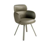 Angel Cerdá Swivel Chair in Olive Green Leatherette 4202