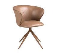 Angel Cerda Swivel Dining Chair in Camel Leatherette Angel Cerda Camel