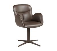 Angel Cerda Swivel Dining Chair in Chocolate Brown Leatherette Angel Cerda Chocolate