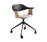 Angel Cerda Swivel Office Chair in Light Grey Fabric with Black Angel Cerda Light Grey