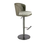 Angel Cerda Fabric Swivel Bar Stool with Leatherette Backrest in Olive Angel Cerda Olive