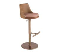 Angel Cerda Fabric Swivel Bar Stool with Leatherette Backrest in Brown Angel Cerda Brown