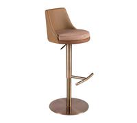 Angel Cerda Fabric Swivel Bar Stool with Leatherette Backrest in Brown Angel Cerda Brown