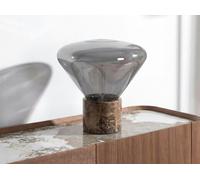 Angel Cerdá Table lamp in grey smoked mirror-effect glass and porcelain marble 8115