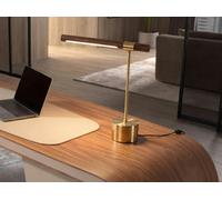 Angel Cerdá Table lamp in walnut-effect steel and polished gold steel 8122