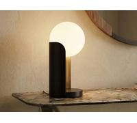 Angel Cerdá Table lamp in white glass and black steel 8091