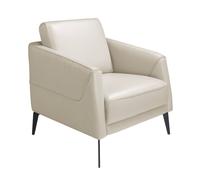 Angel Cerda Stylish Taupe Grey Leather Armchair For Modern Living Spaces