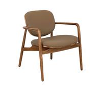 Angel Cerda Taupe leatherette & walnut Angel Cerda Taupe