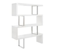 Angel Cerda White Gloss MDF & Chrome Steel Shelving Unit Angel Cerda White