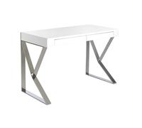 Angel Cerda White MDF Desk with Chromed Steel Legs & 2 Angel Cerda White