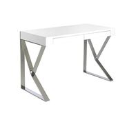 Angel Cerdá White Wood and Chromed Steel Desk 3014