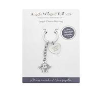 Angel Charm Memorial Keyring | Always in My Heart Key Chain | Bereavement Gift | Stainless Steel Key Ring Sympathy Remembrance Keepsake