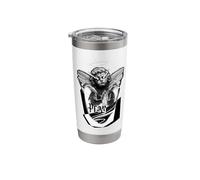 Angel Cherub Pray Fire Eyes Blackwork Stainless Steel Insulated Tumbler
