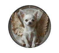 Angel Chihuahua Aluminium Sign 20x20cm