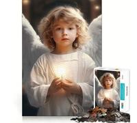 ANgel Child Adult Jigsaw1000 Pieces Cognitive Train Game Tight Interlock No Gaps Calming Mental Break Activity (38x26cm)