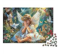 Angel Child Praying 1000pc Jigsaw Puzzle Impossible Difficult Mind Relaxation Puzzle Wall Decor Cardboard 70x50cm/1000pcs