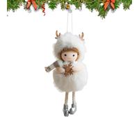 Angel Christmas Decorations - Soft Plush Keychain with Integrated Light, Cute Angel Doll - Gift for Family Friends Children Wall Home Holiday Indoor Outdoor