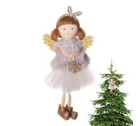 Angel Christmas Tree Ornaments, Cute Christmas Decoration Angel Girl Doll Plush, Stuffed Angel Doll Craft Colorful Christmas Tree Pendant for Winter New Year