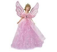 Angel Christmas Tree Topper, 22 x 13cm cm Christmas Tree Fairy, Christmas Tree Angel Topper with Feather Wings, Handmade Angel Tree Topper for Christmas Tree Decorations