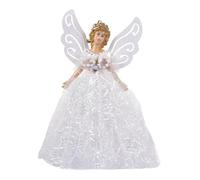 Angel Christmas Tree Topper, 22 x 13cm cm Christmas Tree Fairy, Christmas Tree Angel Topper with Feather Wings, Handmade Angel Tree Topper for Christmas Tree Decorations