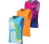 ANGEL CITIZ 3 Pack Men's Running Tank Top Gym Sleeveless T-Shirts Ultra Lightweight Marathon Singlet Training Vest UPF 50+