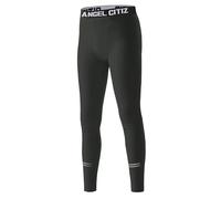 ANGEL CITIZ Boys' Compression Base Layer Youth Sports Quick Dry Pants Workout Running Leggings Thermal Tights Grey