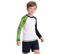 ANGEL CITIZ Kids Long Sleeve Rash Vest UPF 50+ Boys Swim Top UV Shirts Quick Dry Girls Rash Guard Swimwear Age 7-13