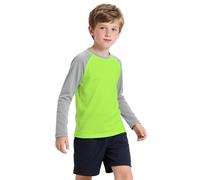 ANGEL CITIZ Kids Long Sleeve Rash Vest UPF 50+ Boys Swim Top UV Shirts Quick Dry Girls Rash Guard Swimwear Age 7-13