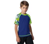 ANGEL CITIZ Kids Short Sleeve Rash Vest UPF 50+ Boys Swim Top UV Shirts Quick Dry Girls Rash Guard Swimwear Age 7-13