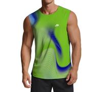ANGEL CITIZ Men's Running Tank Top Gym Sleeveless T-Shirts Ultra Lightweight Marathon Singlet Training Vest UPF 50+ Green