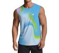 ANGEL CITIZ Men's Running Tank Top Gym Sleeveless T-Shirts Ultra Lightweight Marathon Singlet Training Vest UPF 50+ Blue