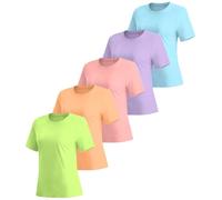 ANGEL CITIZ Womens Long Sleeve Gym Tops Quick Dry Running Shirts Soft Breathable Workout Yoga Tops UPF 50+ Multipack