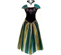 Angel Closet Queen Princess Adult Women Dress Costume wig necklace Cosplay Halloween (Dress With Necklace,XL)