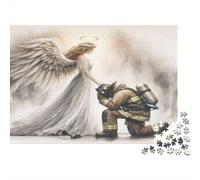 Angel Comforts Firefighter Extra-Thick Cardboard DIY Jigsaw Puzzle 12+ Adults Kids Fun Challenging Family Game Beautiful Home Decoration Leisure Activity 70x50cm/1000pcs