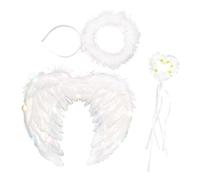 Angel Costume Feather Wing with Straps Halloween Christmas Angel 45x35cm, White