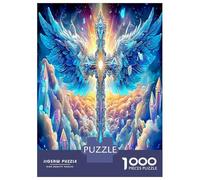Angel Cross Puzzles Great Gift Home Decoration 1000 Pieces Wings of The Dome Light Jigsaw Puzzle Challenging Games for Adults & Kids Age 12 Years Up 70x50cm/1000pcs